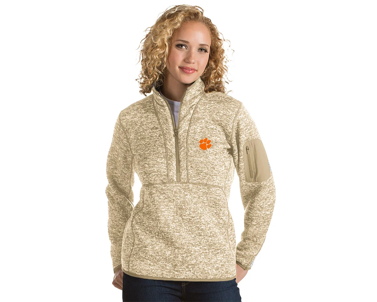 Clemson Antigua Women s Fortune 1 4 Zip Jacket