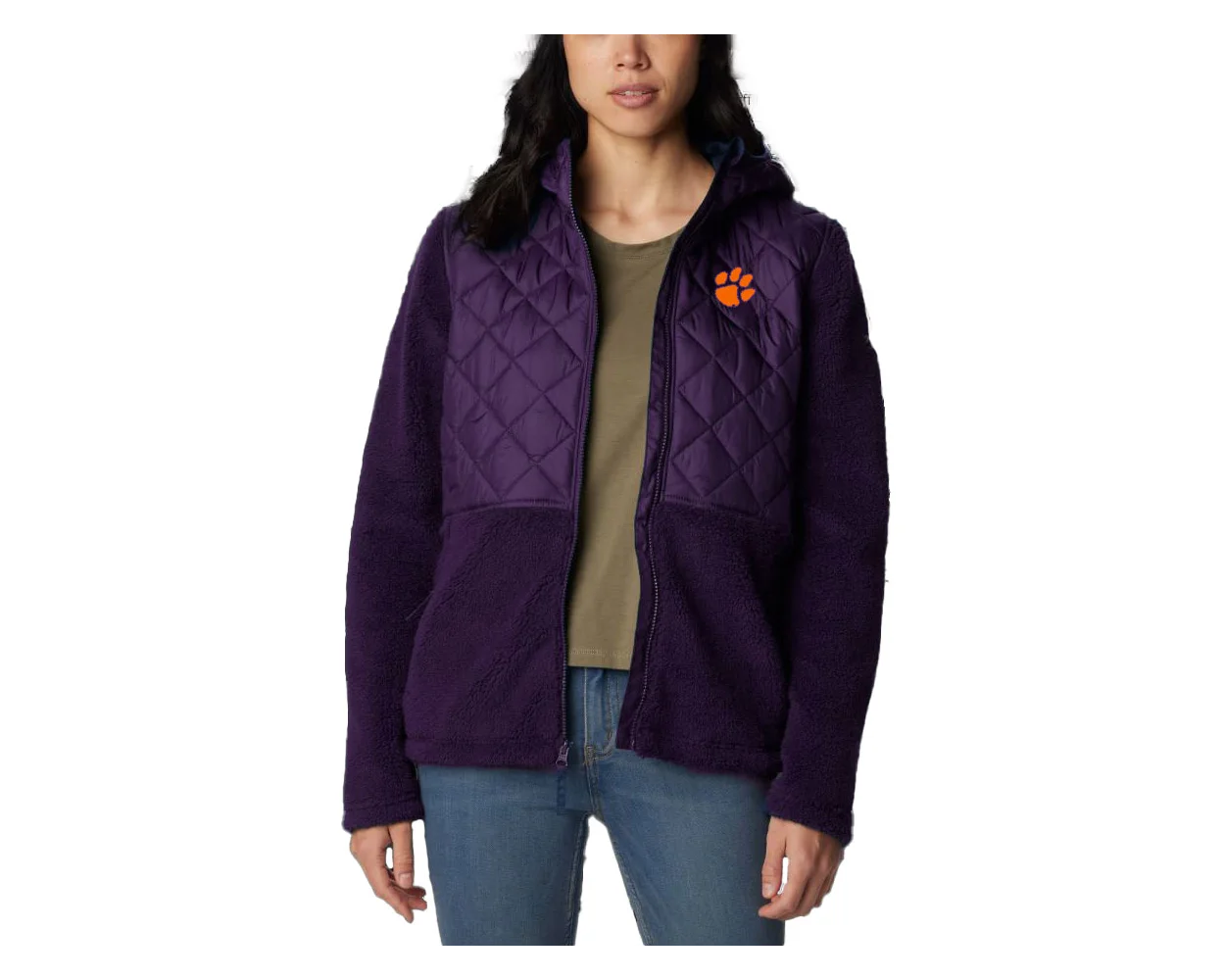 Clemson Columbia Women s Crested Peak Full Zip Jacket