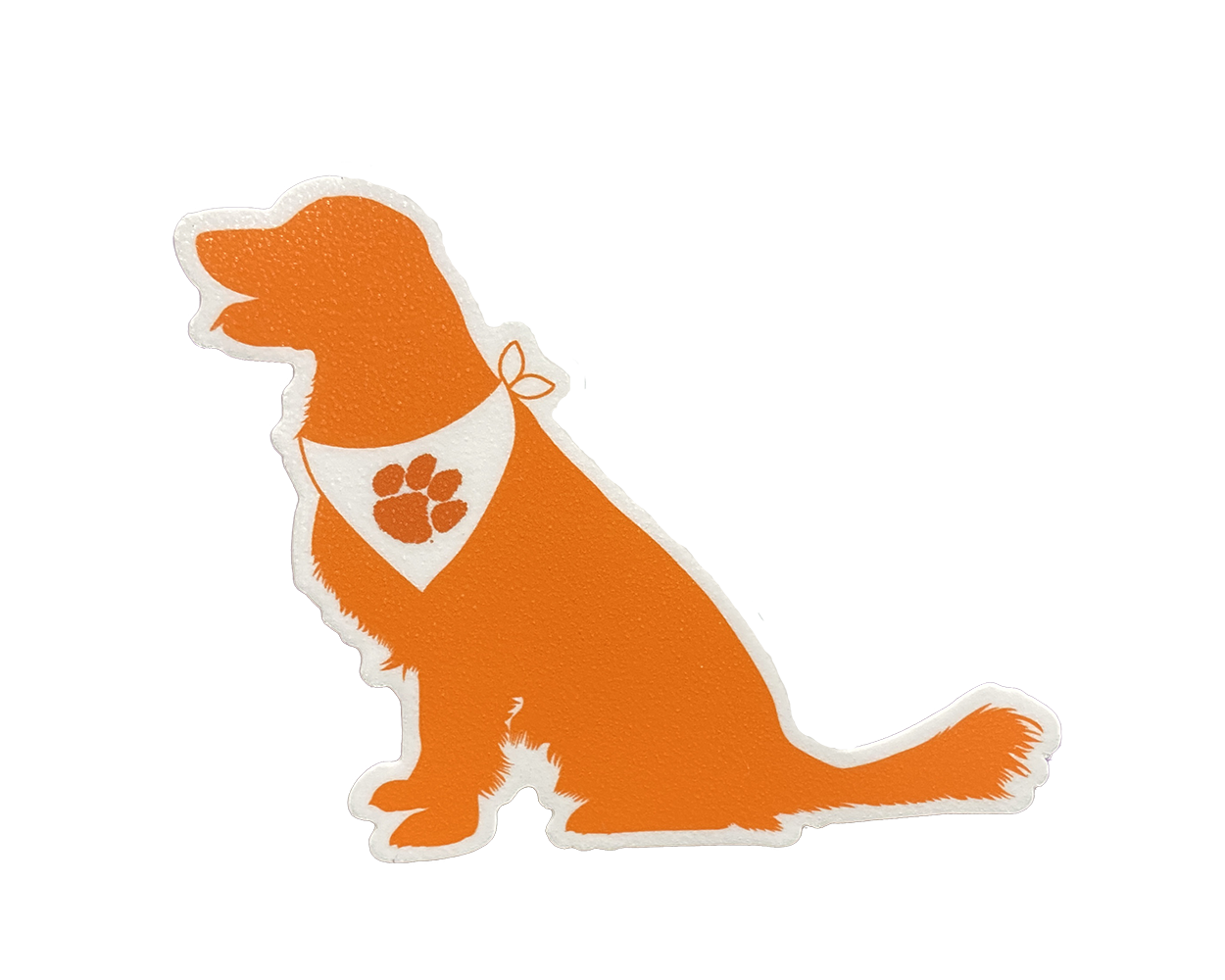 Clemson Rugged Bandana Dog Sticker